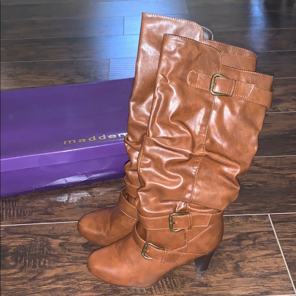 Madden Girl Slouched brown boots